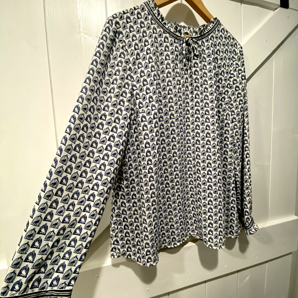 Bird in a cage light weight blouse